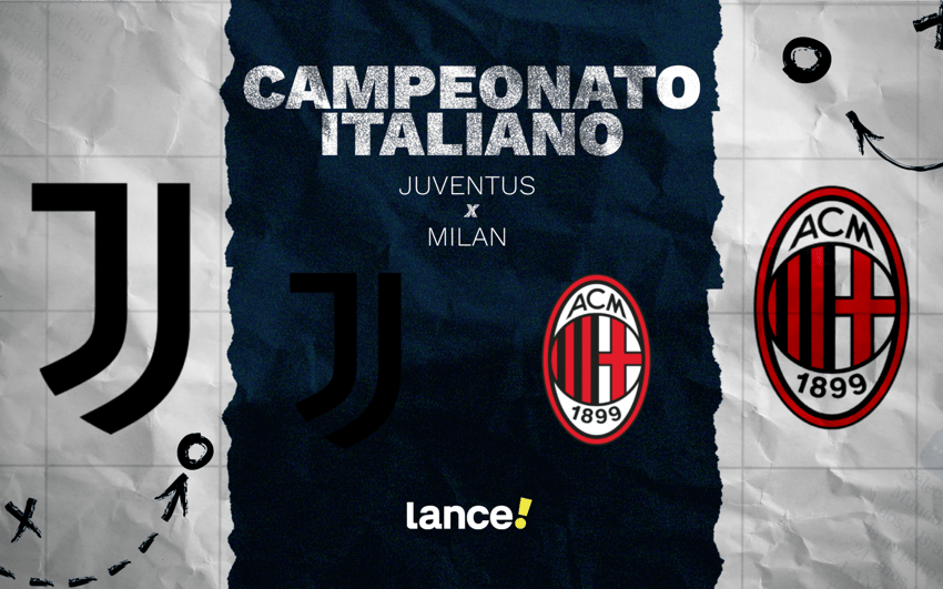 Juventus e Milan se enfrentam pela 6ª rodada do Campeonato Italiano, no domingo (5) (Foto: Arte/Lance)