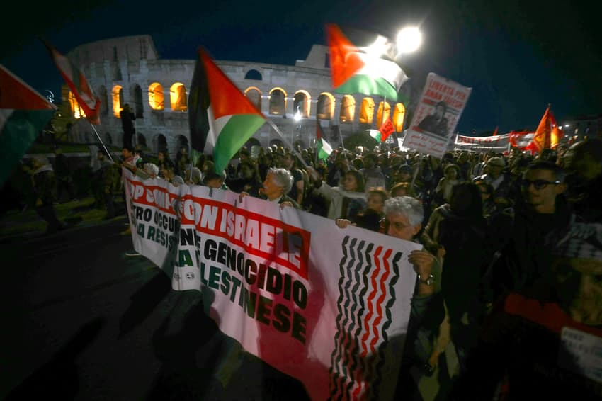 Manifestação pró-Palestina e contra Israel feita na semana passada, na Itália