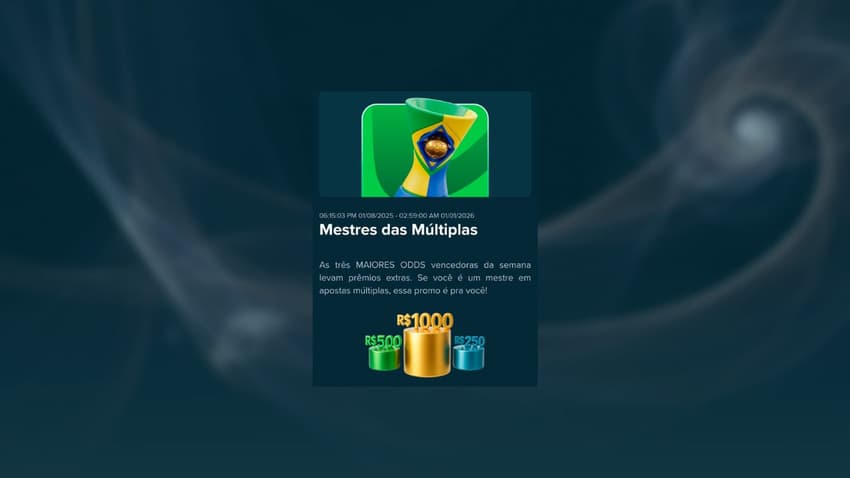 Captura de tela da promoção Mestre das Múltiplas