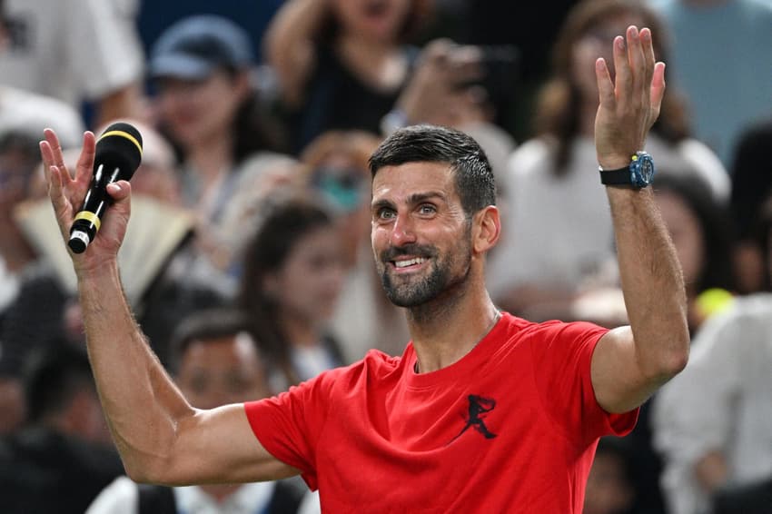 Novak Djokovic avança às semifinais do Masters 1000 de Xangai 2025 (Foto: Hector Retamal/AFP)