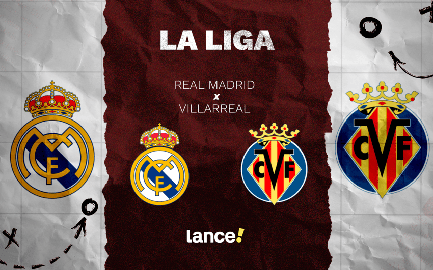 Real Madrid x Villarreal em duelo válido por La Liga (Arte: Lance!)