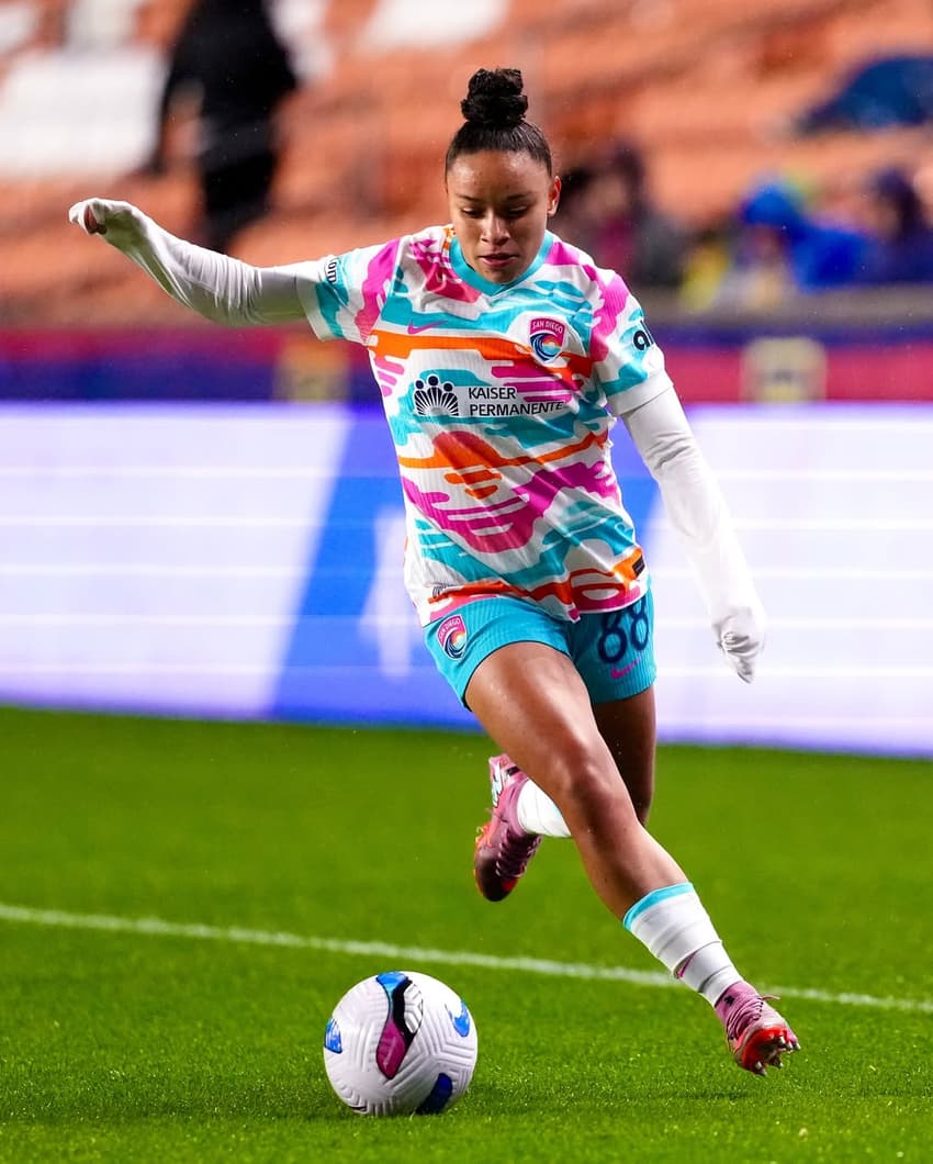 Dudinha no San Diego Wave, da NWSL. (Foto: San Diego Wave/Divulgação)
