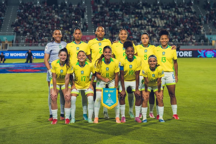 Seleção Brasileira durante estreia do Mundial Sub-17. (Foto: Fabio Souza (CBF)/Divulgação)