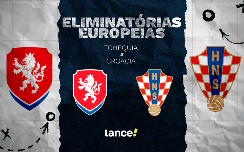 Tchéquia x Croácia pelas Eliminatórias Europeias (Arte: Lance!)