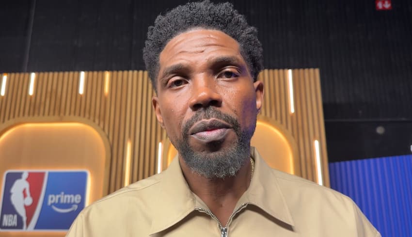 Udonis Haslem durante evento de abertura de temporada do Prime Video (Foto: Pedro Werneck / Lance!)