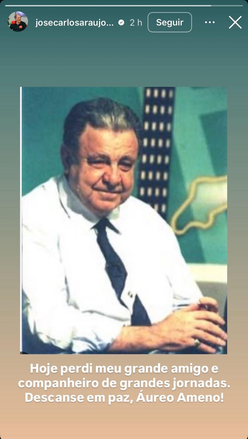Garotinho presta sua homenagem para Áureo Ameno (Foto: Reprodução/Instagram)
