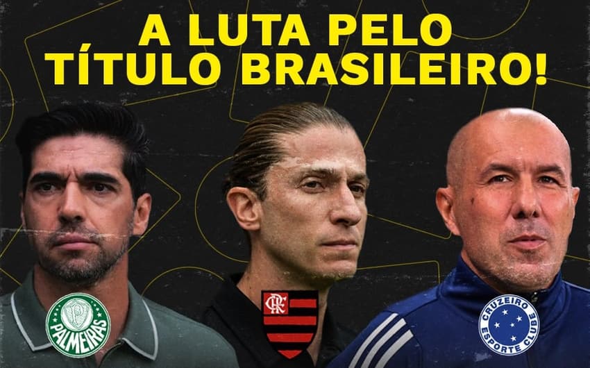 Palmeiras, Flamengo e Cruzeiro lutam pelo título do Brasileirão (Foto: Arte/LANCE!)