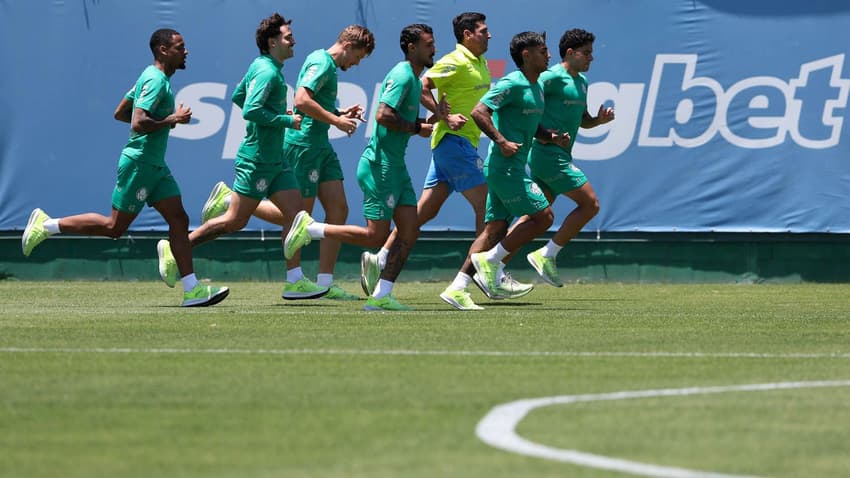 elenco do Palmeiras após derrota para a LDU