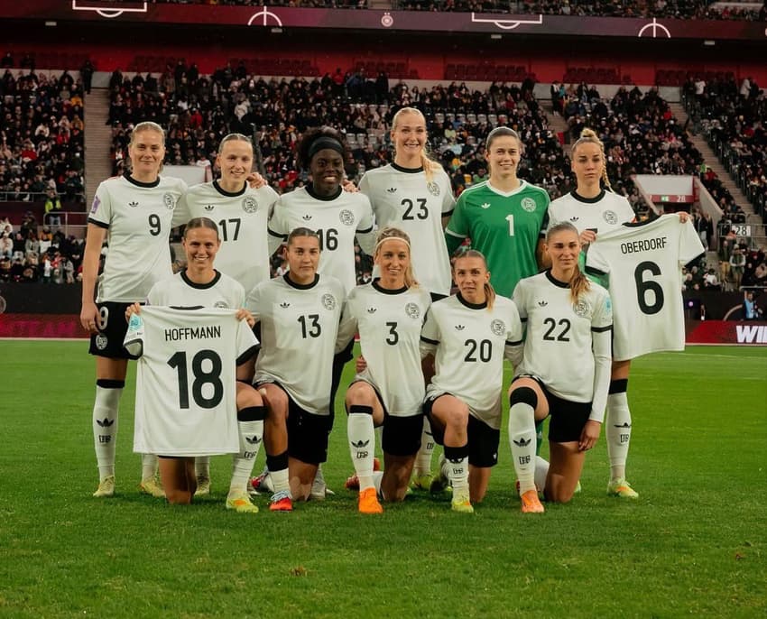 Alemanha vence primeiro jogo da semifinal da Nations League Feminina. (Foto: Seleção alemã/Divulgação)