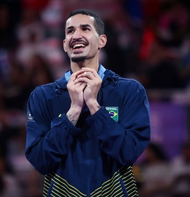 Edival Marques, o Netinho Marques do Taekwondo com medalha de prata em Paris 2024 (Foto: Time Brasil)