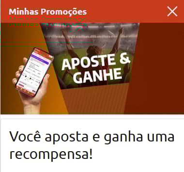 Promoção Aposte e Ganhe Recompensa de apostas