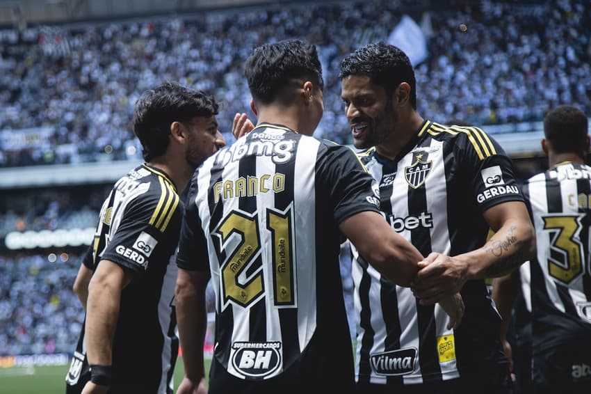 Atlético-MG comemora gol diante do Ceará (Foto: Pedro Souza / Atlético-MG