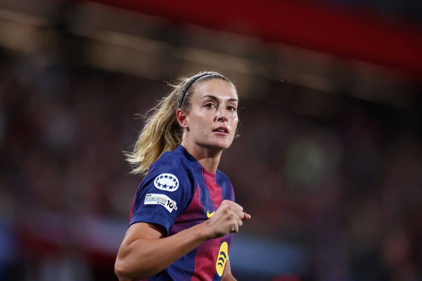 Pela Champions League Feminina, o Barcelona venceu o Bayern de Munique por 7 a 1 (Foto: Josep LAGO / AFP)