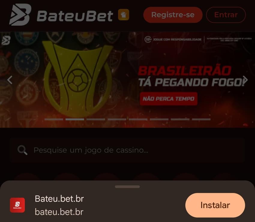 Captura de tela Android do Bateubet app