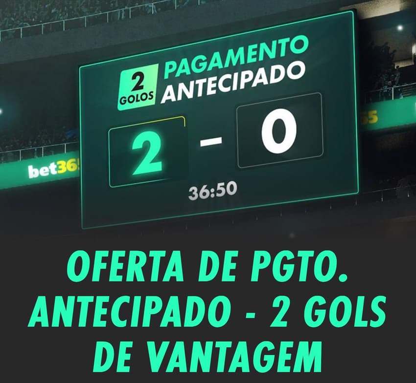Tela mostra o pagamento antecipado no Bet365 app