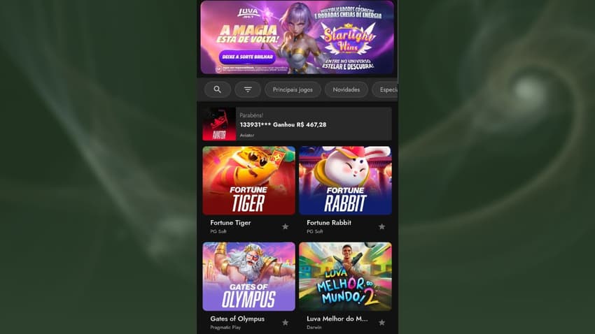 Captura de tela cassino Luva Bet