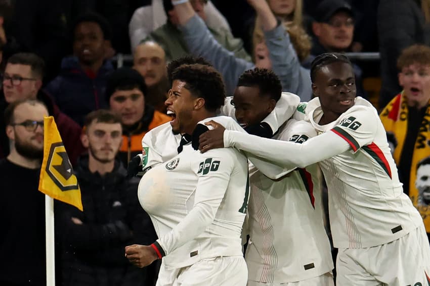 Pela Copa da Liga Inglesa, o Chelsea venceu o Wolves por 4 a 3 (Foto: Darren Staples / AFP)