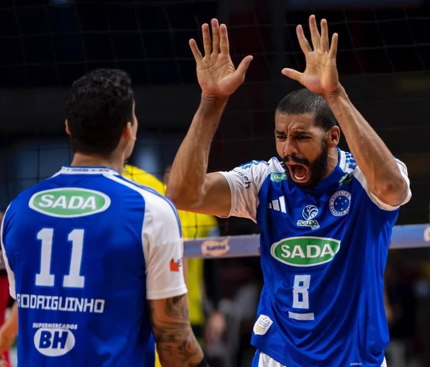 Cruzeiro x Praia Clube na semifinal do Mineiro de vôlei (Foto: Instagram/ Sada Cruzeiro)