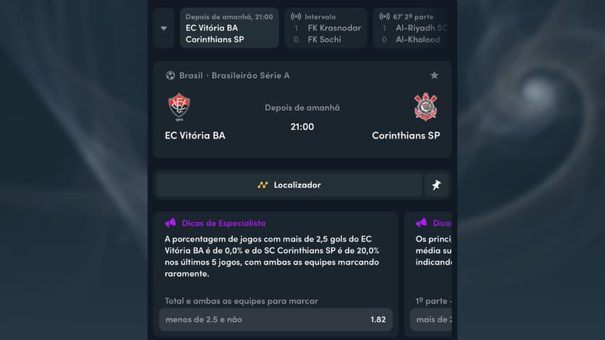Captura da tela das Dicas de Especalista na Blaze.