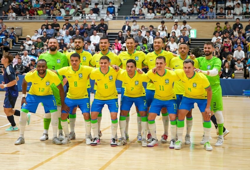 Brasil atropela o Japão por 4 a 0 no primeiro amistoso da Data Fifa no futsal. (Foto: Jo Marconne/CBF)