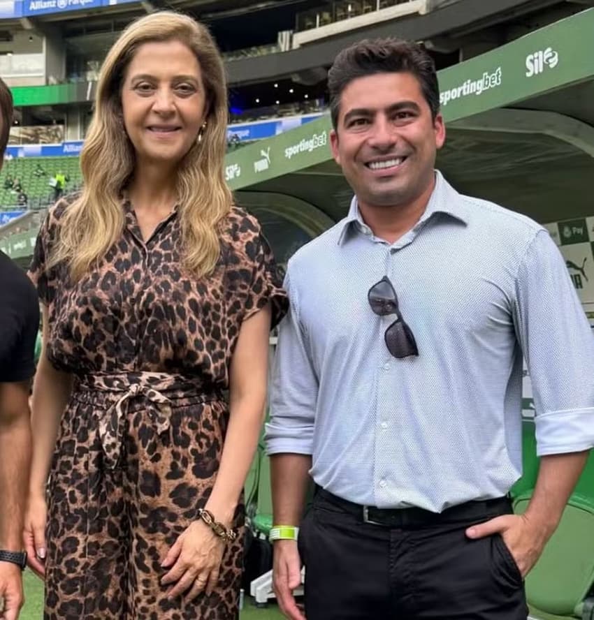 Leila Pereira, presidente do Palmeiras, e Thairo Arruda, CEO do Botafogo (Foto: Reprodução)