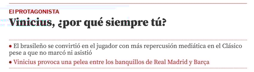 Jornal Mundo Deportivo sobre Vini Jr (Foto: Reprodução/Mundo Deportivo)