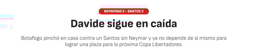 Publicação do Diario AS sobre o Botafogo (Foto: Reprodução/AS)