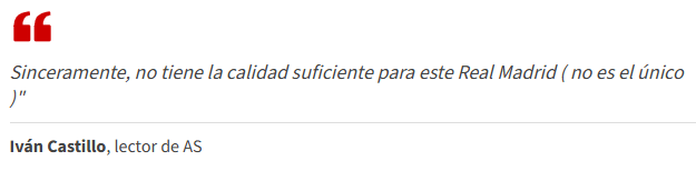 Leitor do jornal "As" sobre a situação de Endrick no Real Madrid (Foto: Reprodução/As)