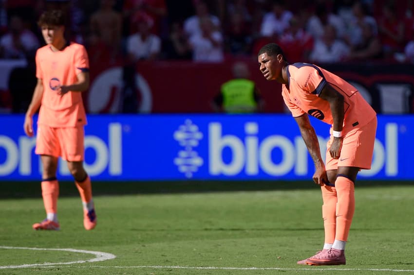 Marcus Rashford foi eleito melhor da partida em Sevilla x Barcelona (Foto: Cristina Quicler/ AFP)