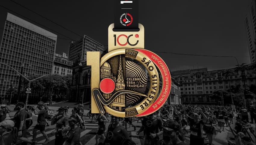 Medalha da 100ª São Silvestre (Foto: Divulgação / 100ª Corrida Internacional de São Silvestre 2025)