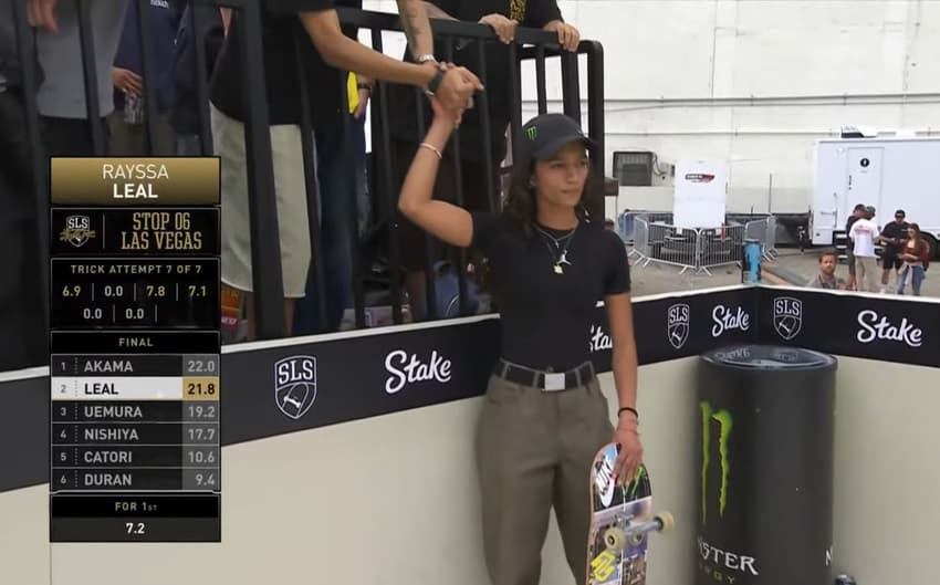 Rayssa Leal durante sua última volta no SLS Las Vegas (Foto: Print GeTV)