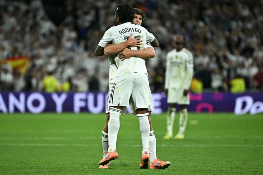 Rodrygo em ação no duelo entre Real Madrid e Barcelona