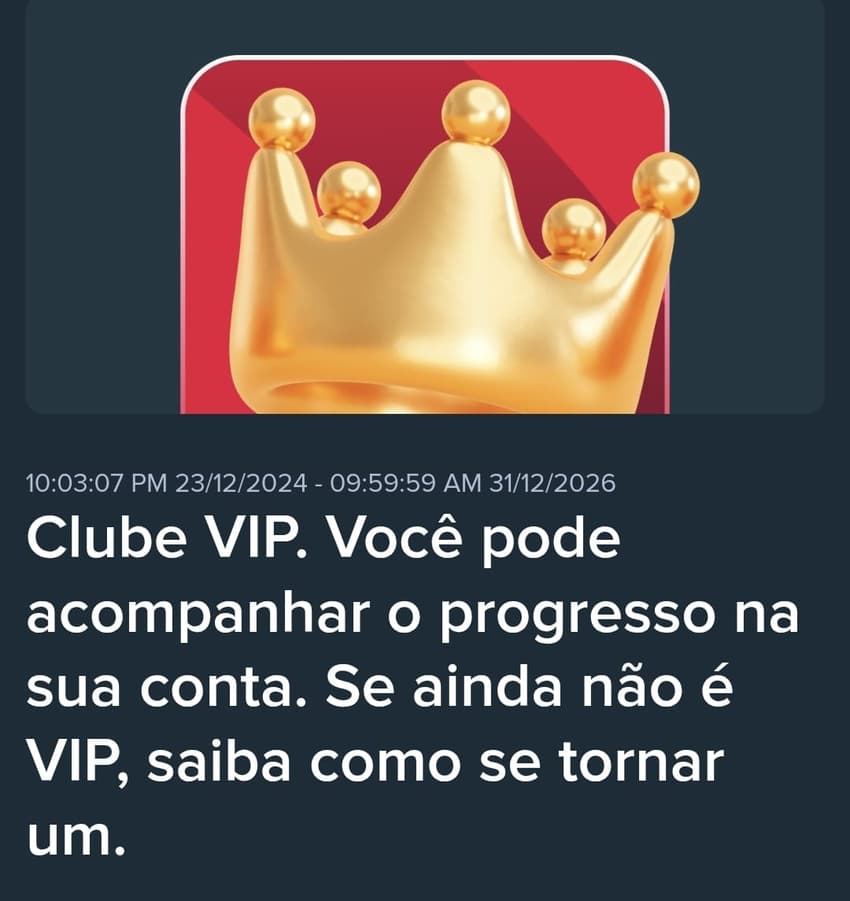Captura de tela da página de promoções da Stake com os detalhes do Clube VIP.