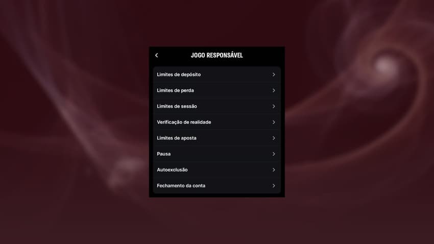 Captura de tela das ferramentas de jogo responsável que tornam a Superbet confiável.