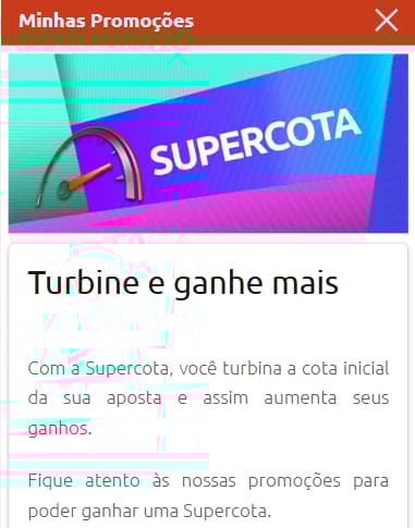 Promoção Supercota Betboo com odds turbinadas