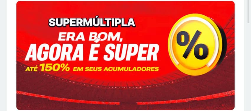 Captura de tela mostra a SuperMúltipla da Superbet.