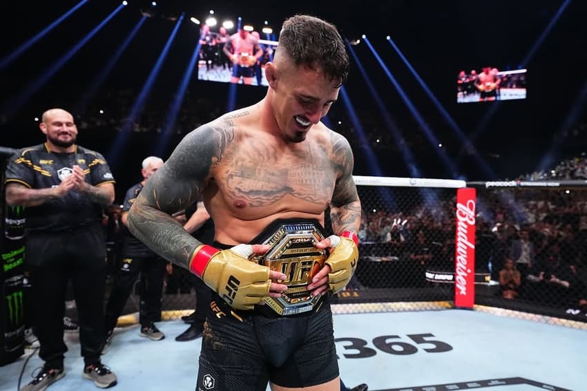 Tom Aspinall após defesa de cinturão interino no UFC (Foto: Reprodução/Instagram: @tomaspinallofficial)