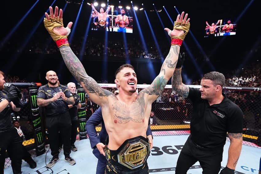 Tom Aspinall após defesa de cinturão interino no UFC (Foto: Reprodução/Instagram: @tomaspinallofficial)