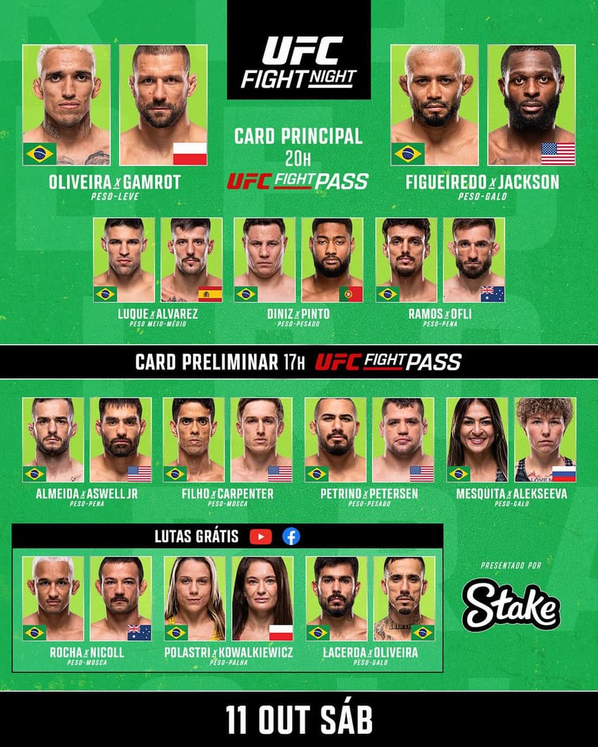 Charles Do Bronx lidera time brasileiro no UFC Rio (Foto: Reprodução Instagram UFC Brasil)