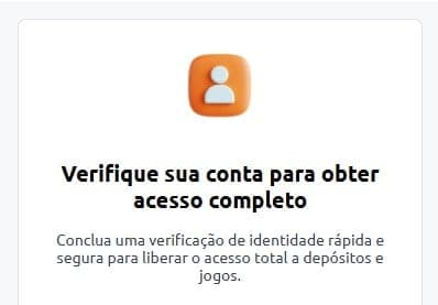 Captura de tela com verificação Betano para iniciantes após o primeiro registro.