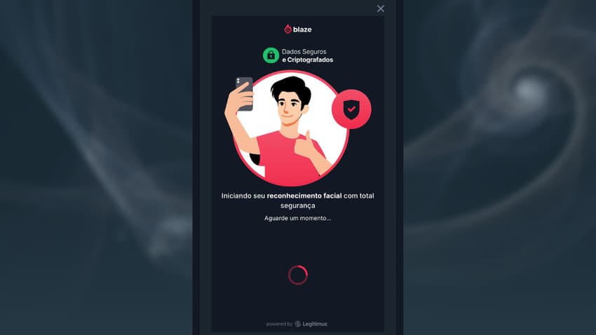 Captura de tela de reconhecimento facial na Blaze.