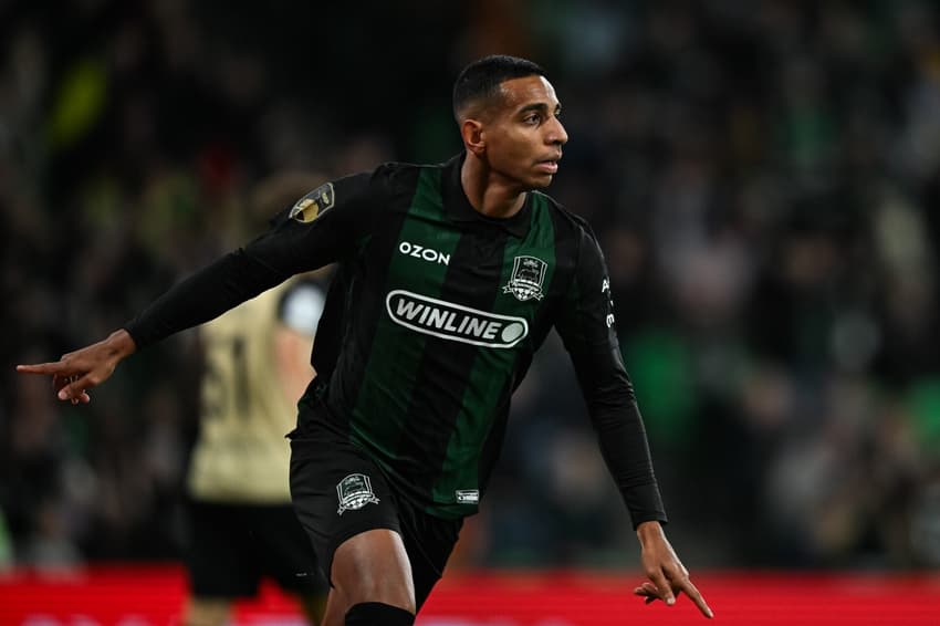 Victor Sá comemora gol pelo Krasnodar (Foto: Divulgação/Krasnodar)