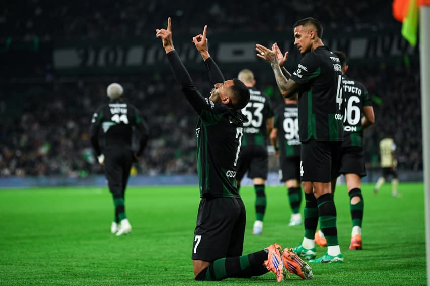 Victor Sá comemora gol pelo Krasnodar (Foto: Divulgação/Krasnodar)
