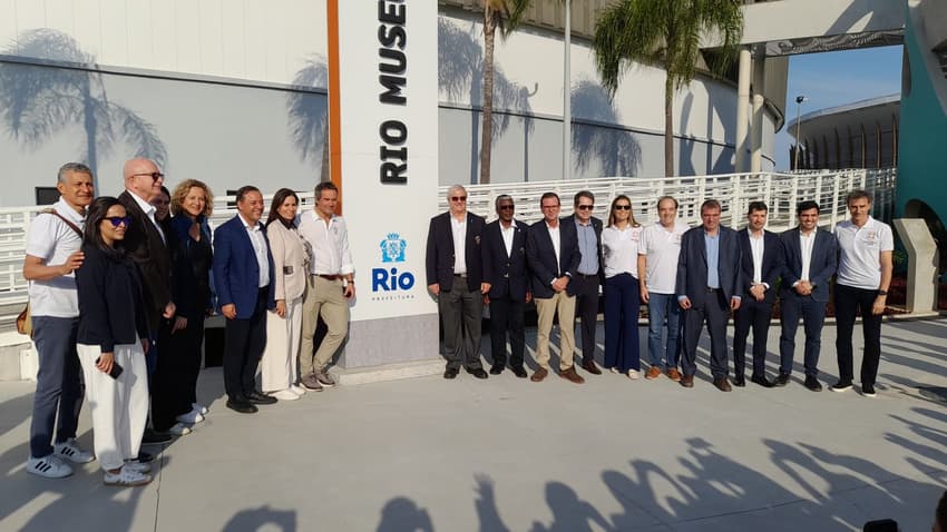 Comitiva da PanAm Sports chega ao Rio de Janeiro (Foto: Kauhan Fiaux / Lance!)