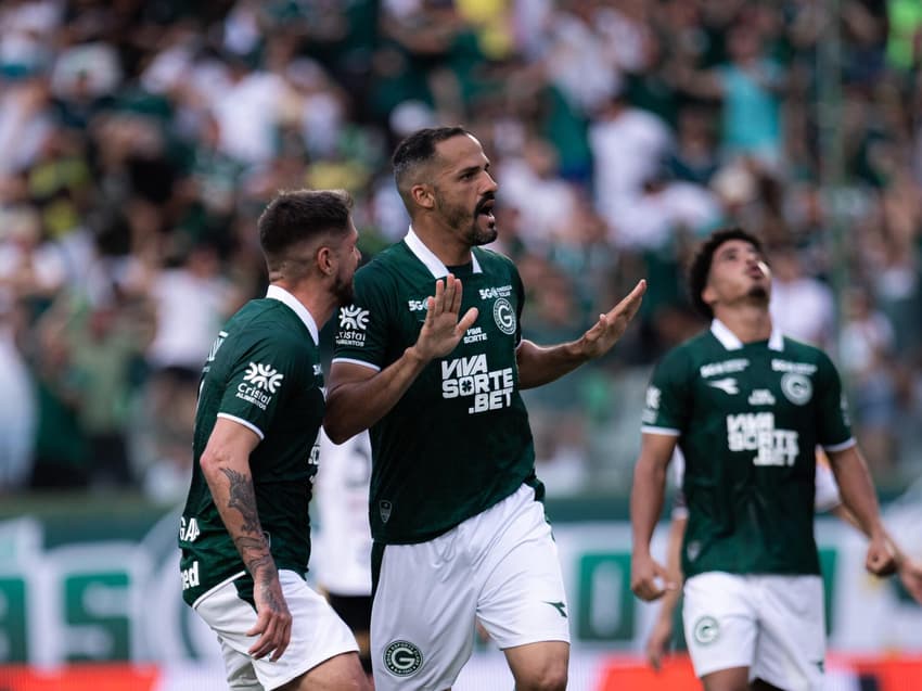 Goiás venceu o Novorizontino pela Série B com gol de Anselmo Ramon (Foto: Mateus Dutra/AGIF)