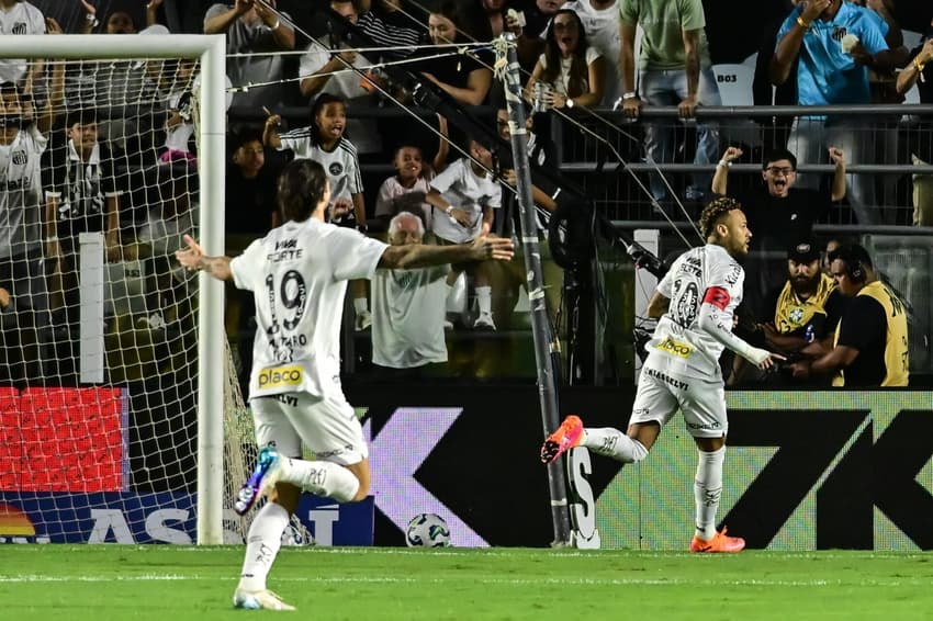 Neymar marcou o oitavo com gol a camisa do Santos nesta temporada. (Foto: Jota Erre/ Agif/Gazeta Press)