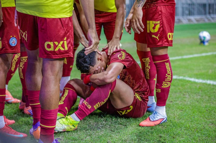 Erick Pulga se emociona ao marcar contra o Vasco. Jogador voltou recentemente de lesão (Foto: William Malta FranÃ§a/Photo Premium/Gazeta Press)
