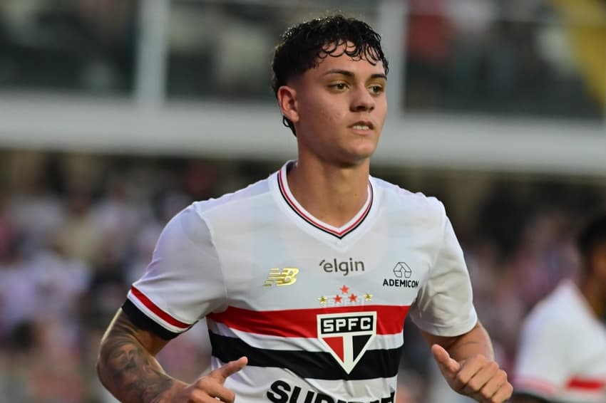 Lucca entrou no segundo tempo do duelo do São Paulo contra o Juventude. (Foto: Jota Erre/Agif/Gazeta Press)