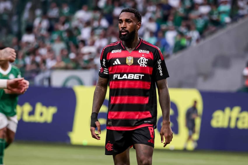 Gerson em Palmeiras x Flamengo pelo Brasileirão (Foto: (Foto: Caio De Sousa/Pera Photo Press/Gazeta Press)