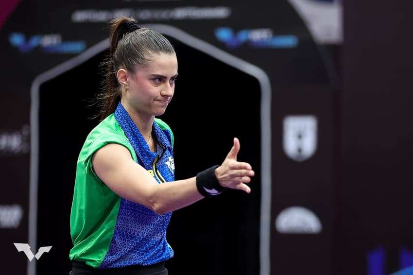Bruna Takahashi no WTT Commander de Lima 2025 (Foto: World Table Tenis)